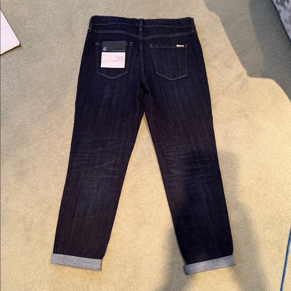 White House Black Market  Dark Blue Denim Girlfriend Jeans size 6 Regular NWT - Picture 5 of 7